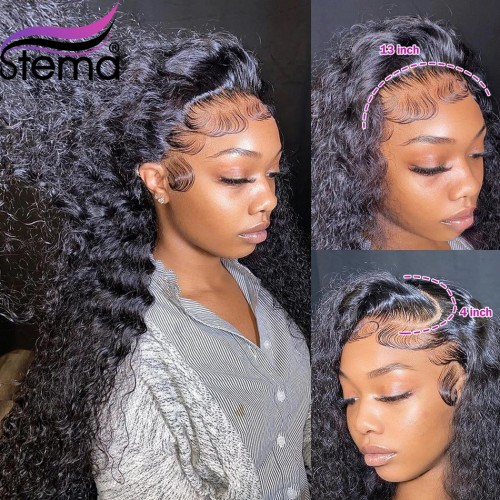 Deep Wave Wig 13x4 13x6 Hd Lace Full Frontal Stema Hair 